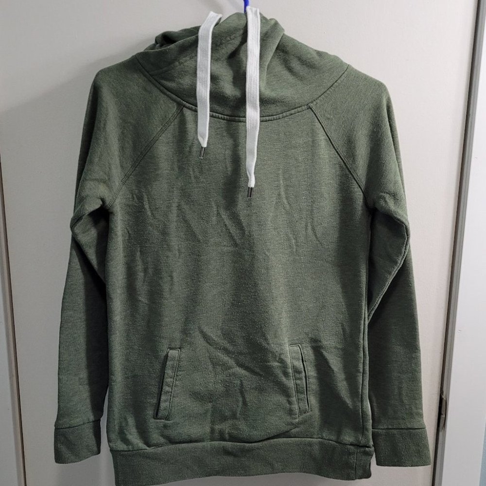 Small Twik Cross Neck Green Hoodie